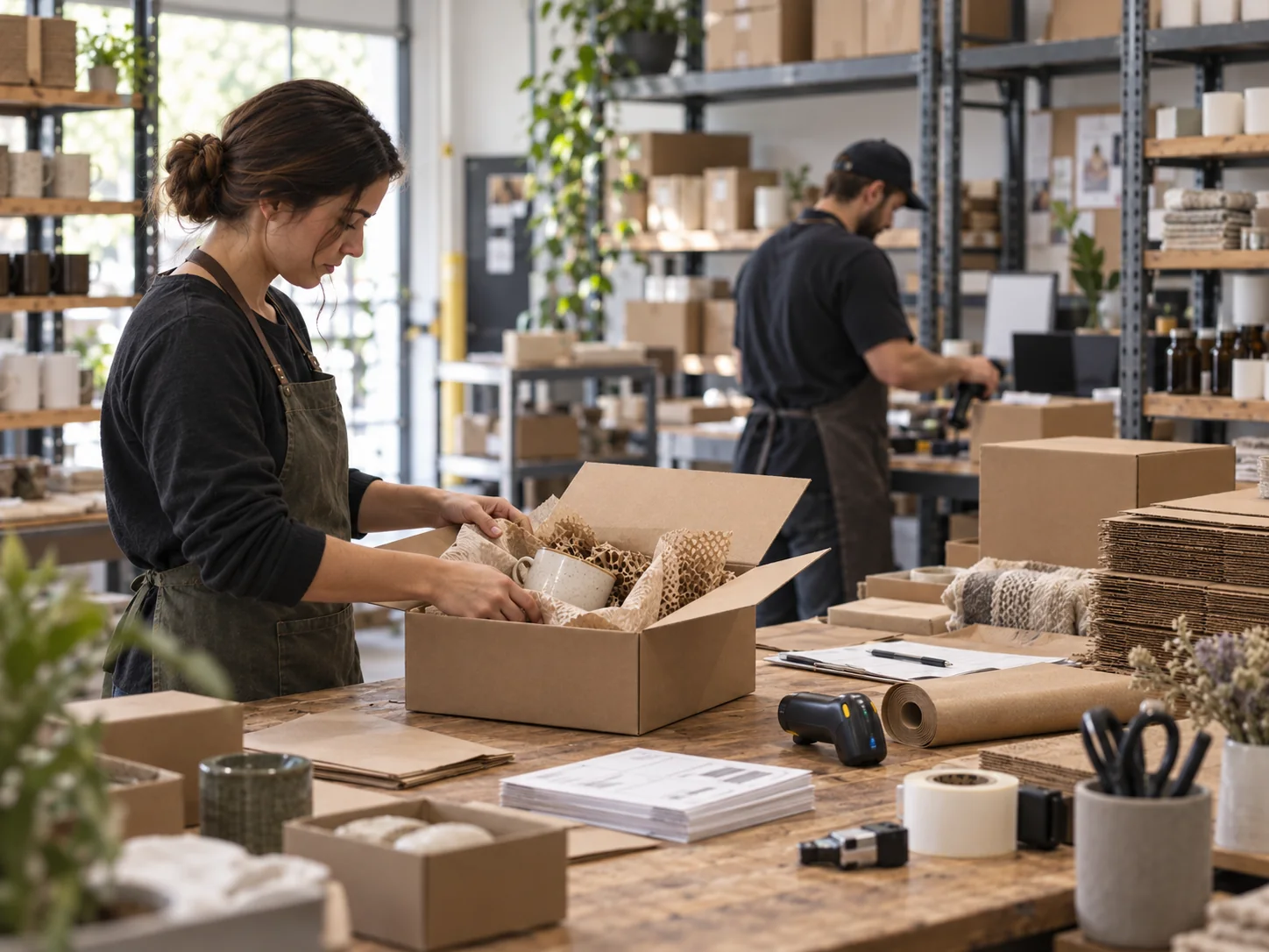 Verpacken und Versand im laufenden Betrieb